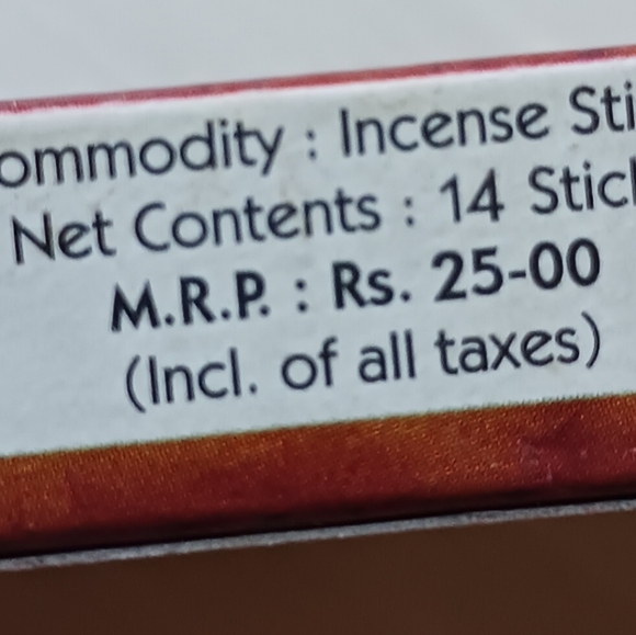 Red Agarbathi Incense and Incense Holder - Picture 6 of 6